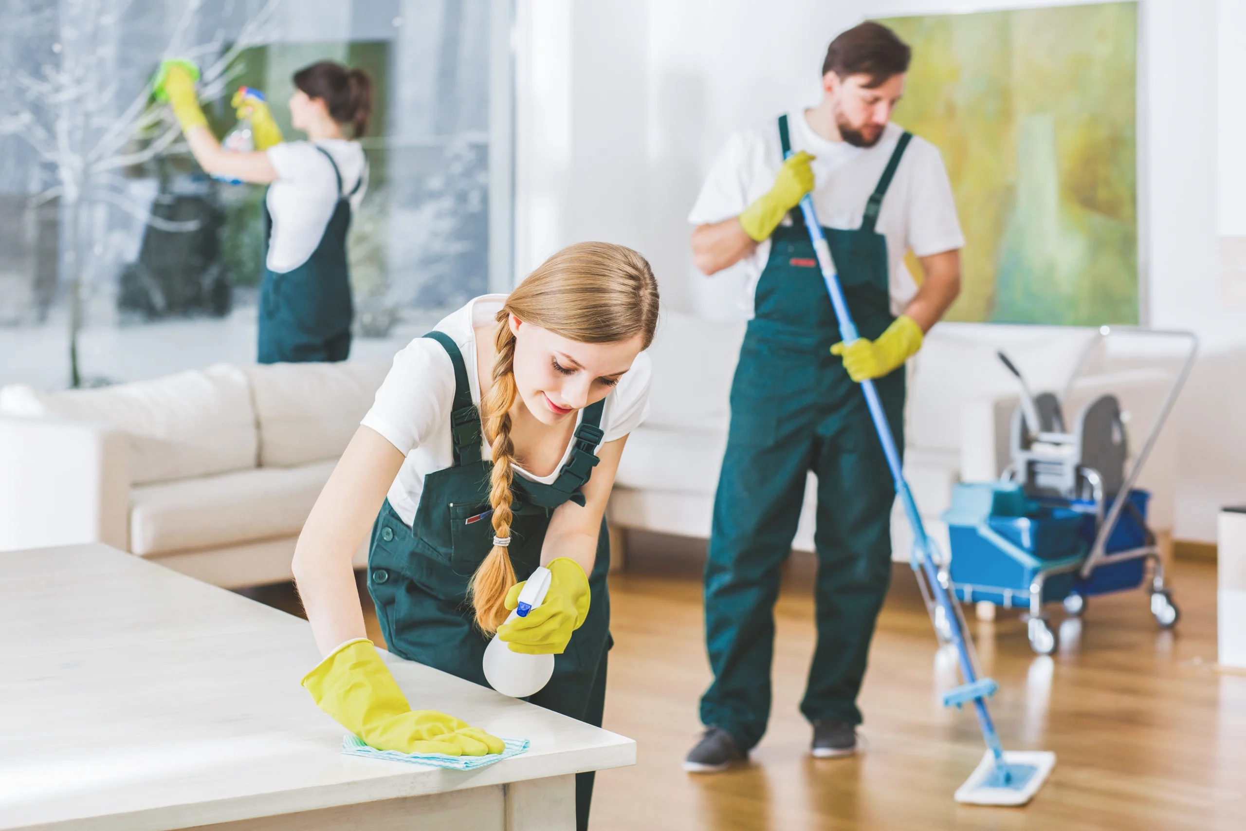 Friendly cleaning team